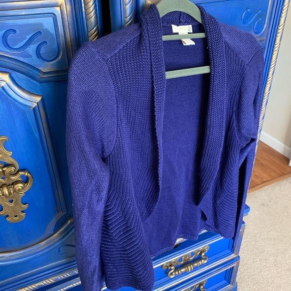 Chico's Sweaters - ⭐️ Chico’s Royal Blue Knit Open Cardigan Small 0